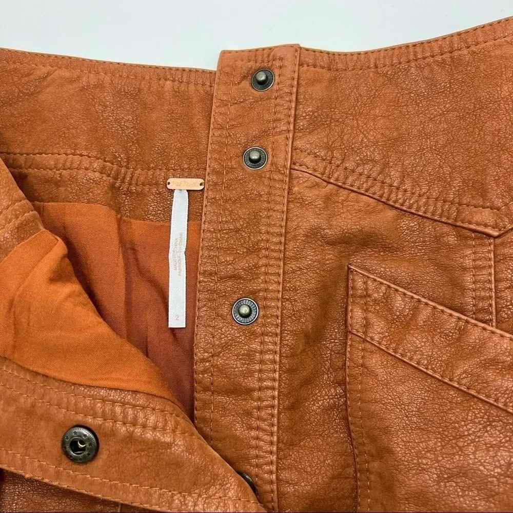 Free People • Come a Little Closer Faux Leather Skirt - Picture 9 of 9